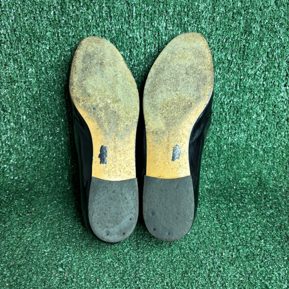 Salvatore Ferragamo Woven Patent Leather‎ Classic Loafer Flat Black Womens 8.5 B - Picture 7 of 10